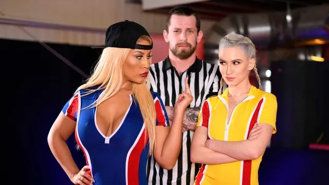 Bridgette B ve Kiara Cole'un Lezbiyen ve Sert Seks Anları